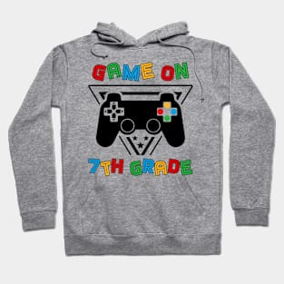 Back To School Game On 7th Grade Funny Gamer Kids Boys Hoodie